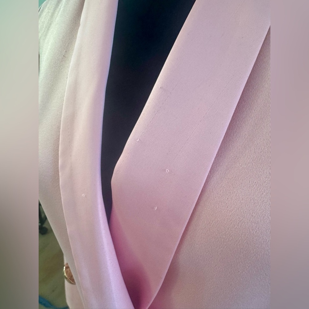 Elegant Pink Double-Breasted Women's Blazer - Picture 3 of 5